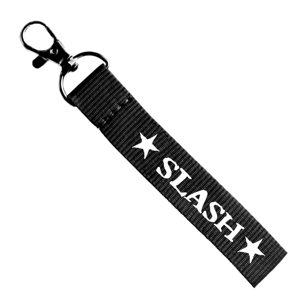 Slash Star Logo Black Wristband Keychain