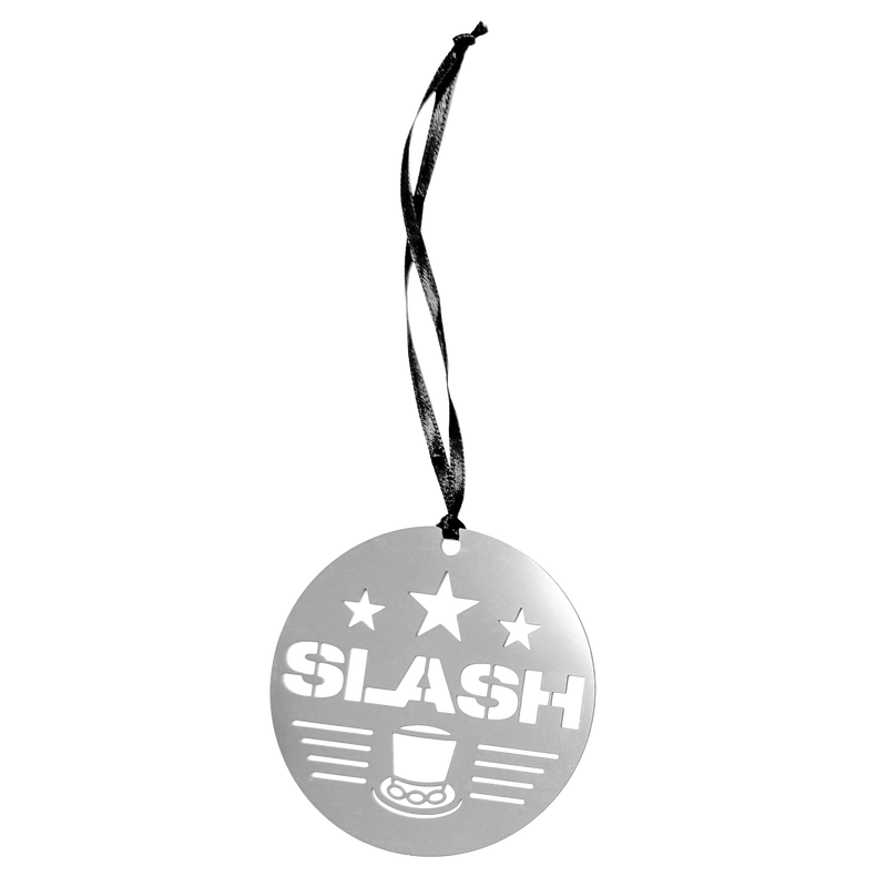 Slash Logo Silver Etched Ornament