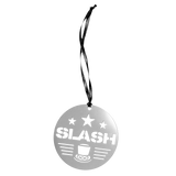 Slash Logo Silver Etched Ornament