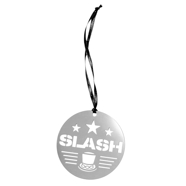 Slash Logo Silver Etched Ornament