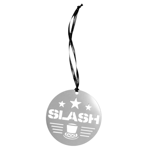 Slash Logo Silver Etched Ornament