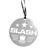 Slash Logo Silver Etched Ornament